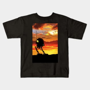 Robot in the Sunset Kids T-Shirt